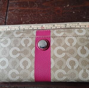 Excellent Used Condition Coach Zip Around Wallet